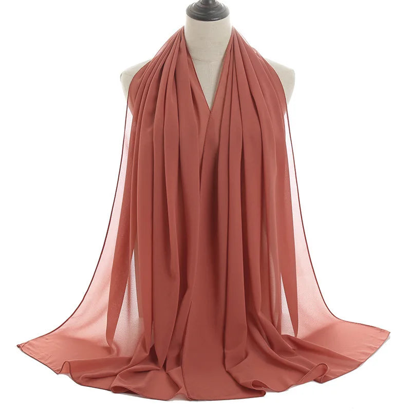 Ramadan Islamisk Instant Bubble Chiffong Sjal Halsduk Dam Huvudbonad Kvinnor Hijabs Halsdukar Bufandas Muslimsk Slöja Hijab Snood 180*70cm