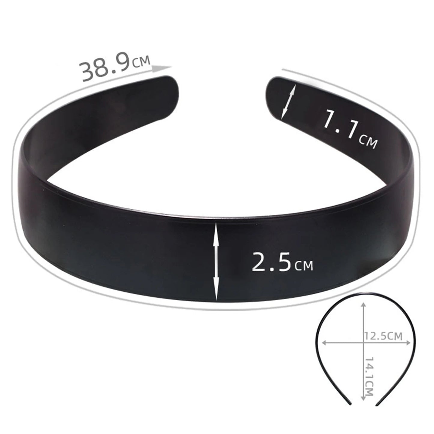 Unisex Metall Vågigt Fjäderhårband Svart Halkfri Utomhussporter Pannband För Kvinnor Män Enkelt Hårband Ansiktstvätt Huvudbonad