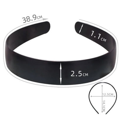Unisex Metall Vågigt Fjäderhårband Svart Halkfri Utomhussporter Pannband För Kvinnor Män Enkelt Hårband Ansiktstvätt Huvudbonad
