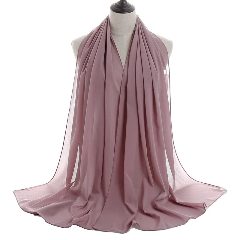 Ramadan Islamisk Instant Bubble Chiffong Sjal Halsduk Dam Huvudbonad Kvinnor Hijabs Halsdukar Bufandas Muslimsk Slöja Hijab Snood 180*70cm
