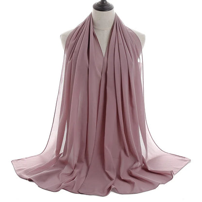 Ramadan Islamisk Instant Bubble Chiffong Sjal Halsduk Dam Huvudbonad Kvinnor Hijabs Halsdukar Bufandas Muslimsk Slöja Hijab Snood 180*70cm