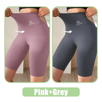 M-XL Damshorts Sport Shorts För Damer Nya Cykling Jogging Fitness Hög Midja Push Up Gymshorts Leggings Yogakläder