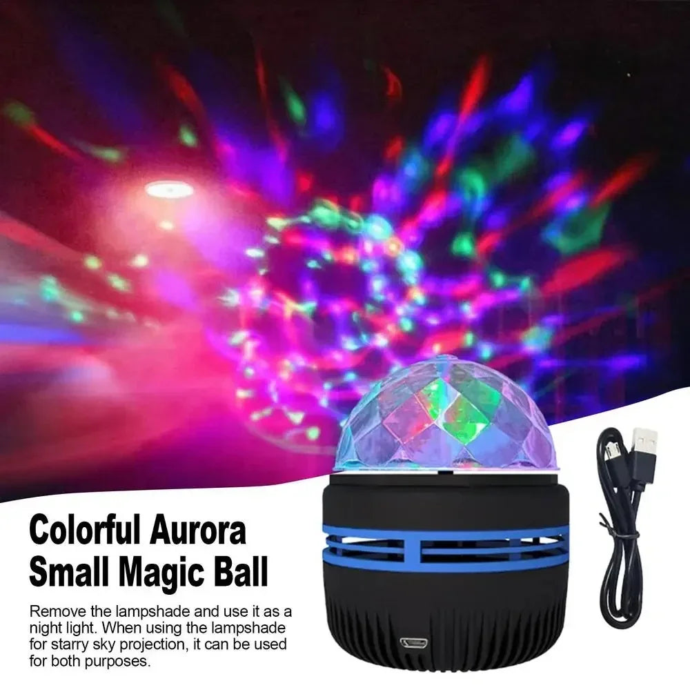LED-galaxprojektorlampa flerfärgad fjärrkontroll för sovrumsdekoration julstjärneprojektor nattlampa nyårspresent