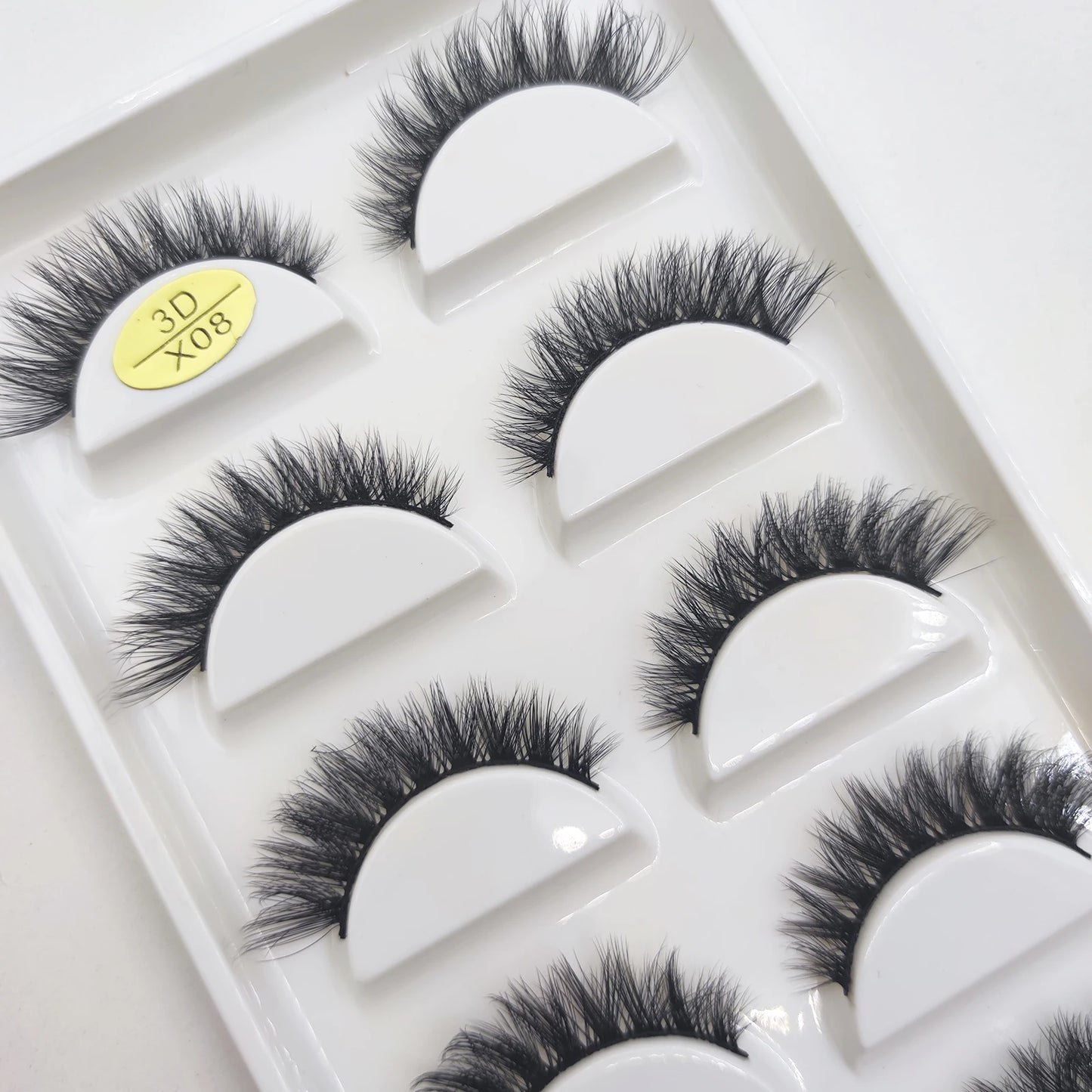 Naturliga 3D Mink Lösögonfransar, Makeup Lösögonfransar, Faux Cils, Makeup Skönhetsverktyg, Partihandel, 5 Par