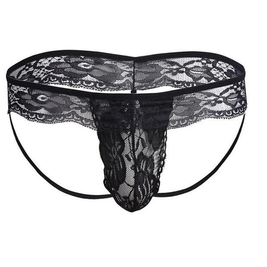 Herrunderkläder Transparenta Sissy S~3XL Stringtrosor Utbuktande Påse Bekväma G-string Gay Låg Midja Plusstorlek