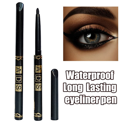 2 st vattentäta svartbruna eyelinerpennor - kladdfria, långvariga och nybörjarvänliga, slät, högpigmenterad punkögonmakeup