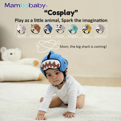 Mambobaby Säker Anti-Shock Babyhjälm Småbarn Huvudskydd Huvudbonad för Spädbarn Lär Krypa, Gå Förhindra Skador från Stötfall