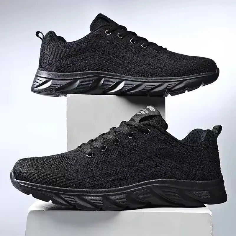 Sport Herr Löpning Joggingskor Casual Sneakers Utomhus Snörning Andningsbara Mesh Lätta Tennis Utomhus Promenader Storlek 39-46