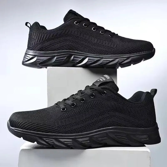 Sport Herr Löpning Joggingskor Casual Sneakers Utomhus Snörning Andningsbara Mesh Lätta Tennis Utomhus Promenader Storlek 39-46