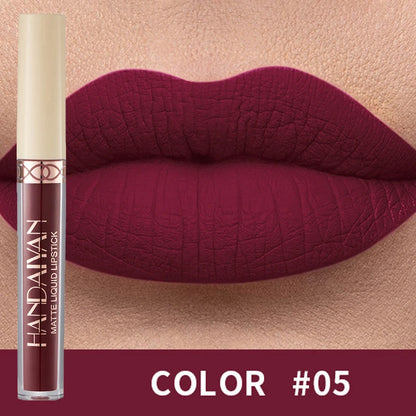 Vattenfast Nude Matt Flytande Läppstift Non-stick Cup Lip Toning Makeup Matte Red Lip Gloss Kosmetika Långvariga Läppstift Makeup