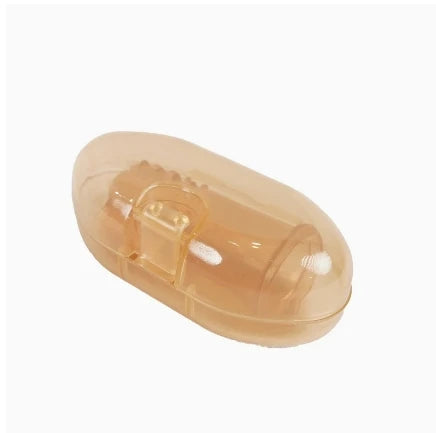 Söt babyfingertandborste med låda barntänder klar massage mjuk silikon spädbarn gummi rengöringsborste massageset