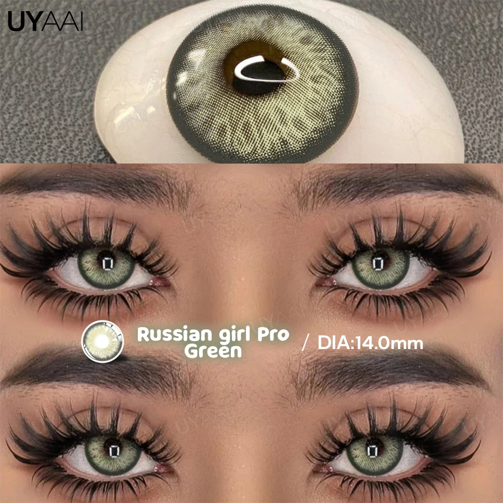 UYAAI NYA Linser Färgade Kontaktlinser Skönhet Färgade Pupiller Gröna Kontaktlinser Naturliga Linser Kvinnor Bruna Pupiller Hög Kvalitet