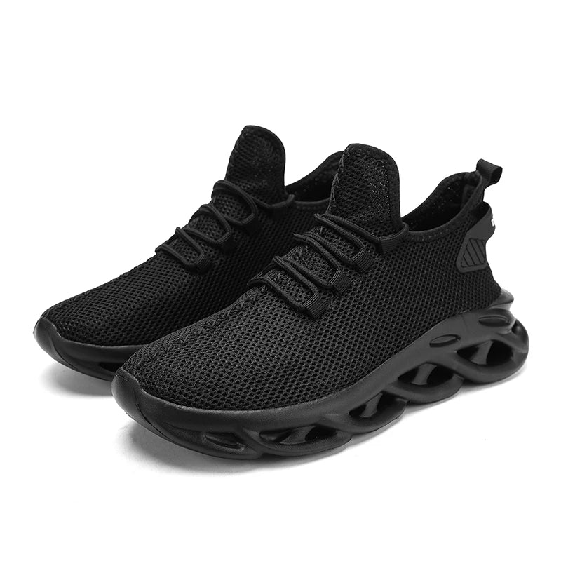 Sommar Herr Casual Sport Löparskor Andningsbara Lätta Sneakers Utomhus Mesh Svart Atletisk Jogging Tennis Vandring Skor