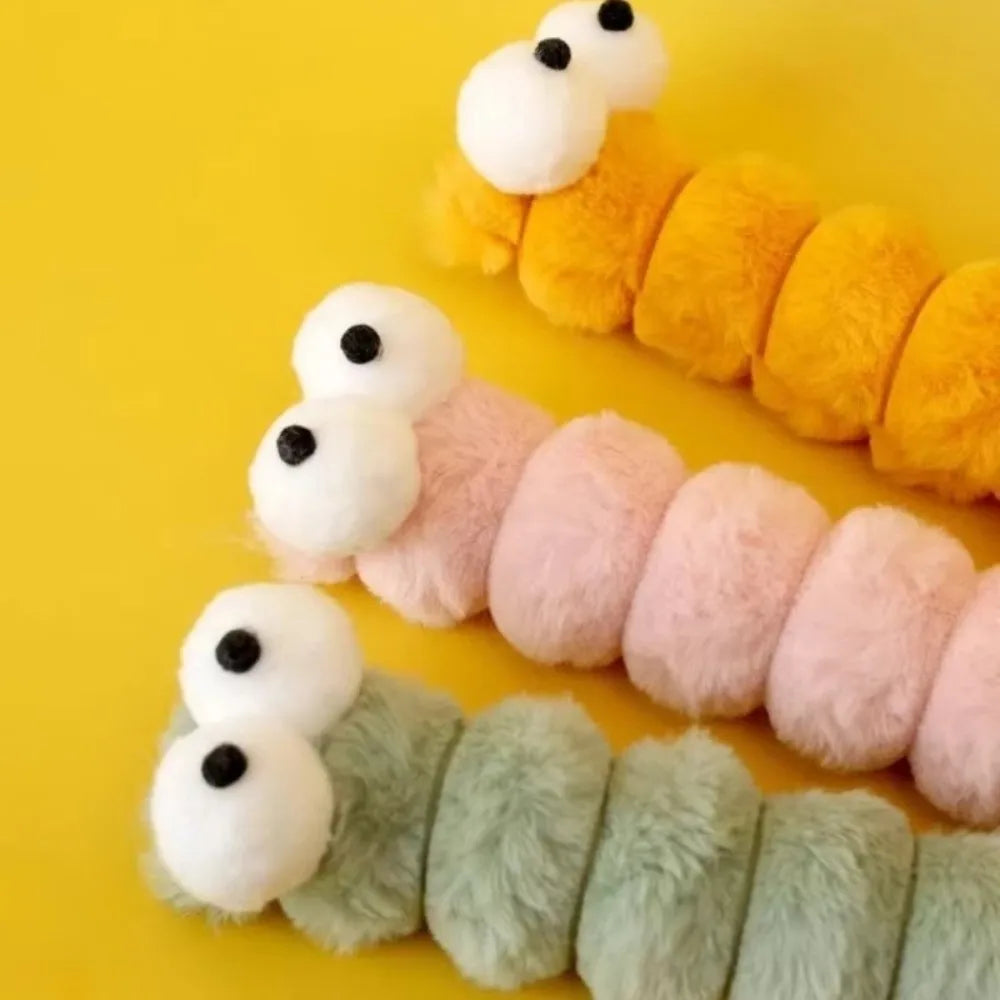 Caterpillar katttugg, bitsäker, tuggtålig kudde för katter, reptålig, mjuk och bekväm kattspark, självunderhållning
