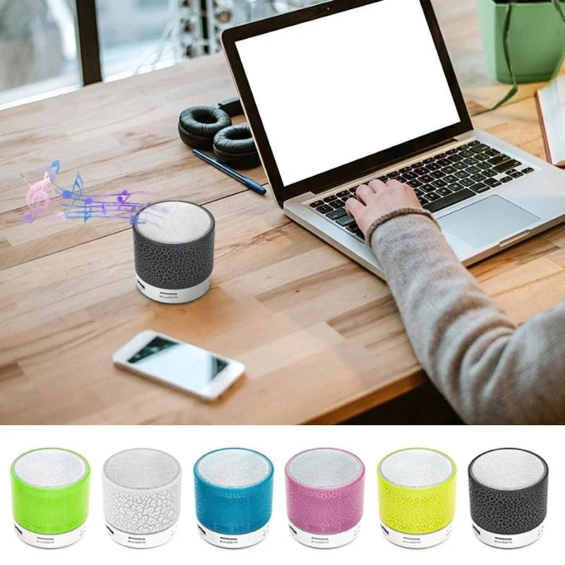 Trådlös Bluetooth-högtalare Mini PC-högtalare Crack LED SD-kort USB Subwoofer Bärbar musikljudkolumn för stationär dator