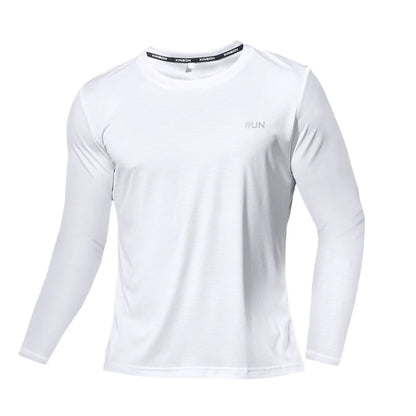 Sommar Issilk Långärmad T-shirt Herr 2023 Ny Snabbtorkande Andningsbar Luftkonditionering Utomhus Solskydd Löpning Ytterkläder