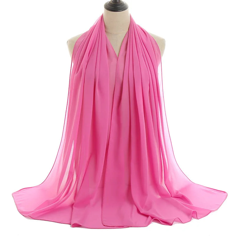Ramadan Islamisk Instant Bubble Chiffong Sjal Halsduk Dam Huvudbonad Kvinnor Hijabs Halsdukar Bufandas Muslimsk Slöja Hijab Snood 180*70cm