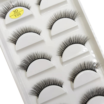 Naturliga 3D Mink Lösögonfransar, Makeup Lösögonfransar, Faux Cils, Makeup Skönhetsverktyg, Partihandel, 5 Par