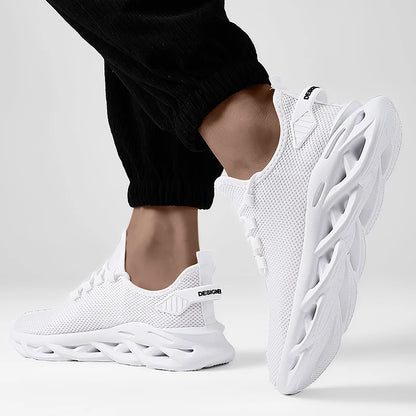 Sommar Herr Casual Sport Löparskor Andningsbara Lätta Sneakers Utomhus Mesh Svart Atletisk Jogging Tennis Vandring Skor