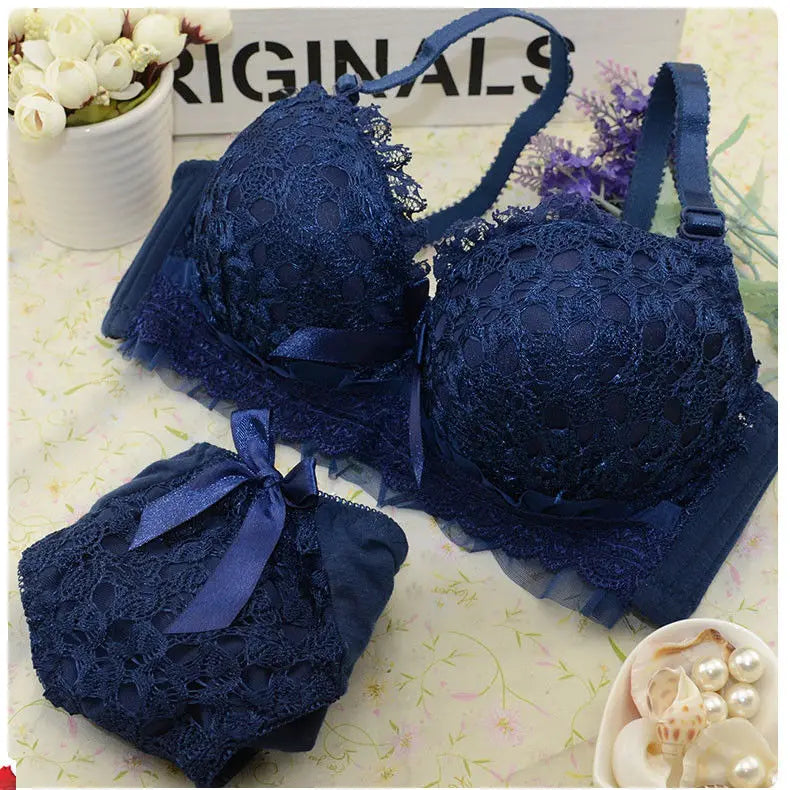 Kvinnor Bygellösa Sexiga Bh-Set Låg Midja Trosor Utan Bygel Bralette Underkläder Set Mjuka BH:ar Dammode Underkläder Stora Storlekar Set