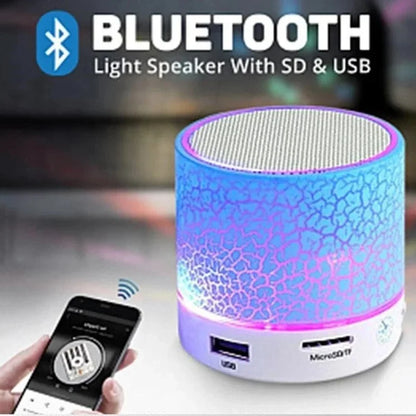 Trådlös Bluetooth-högtalare Mini PC-högtalare Crack LED SD-kort USB Subwoofer Bärbar musikljudkolumn för stationär dator