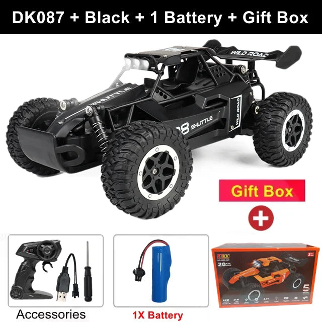 Oike RC-bil 1:16 modell med LED-lampor radio terrängstyrd klätterbil utomhusbilar driftrace leksaker pojkar presenter