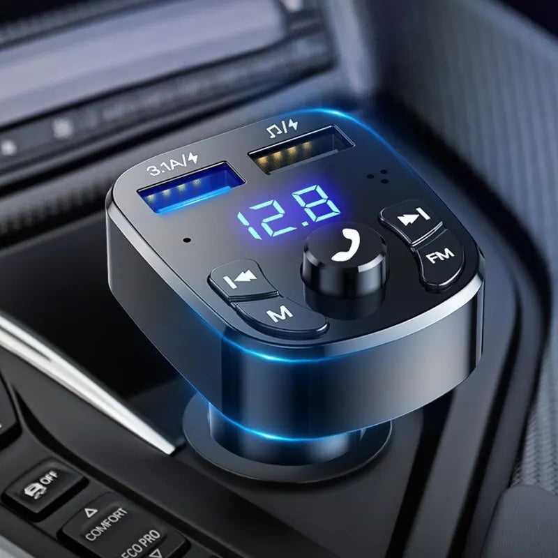 Bil-MP3-spelare Dubbel USB Snabbladdare FM Bluetooth-mottagare Bluetooth-kompatibel 5.0 FM-sändare USB-minne Kontakt Bilmonteringssats