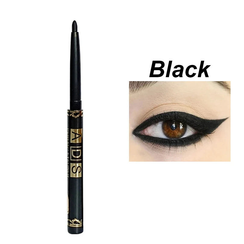 1/5/12 st långvariga svarta eyelinerpennor multifunktionell ögonskuggspenna rökig ögonmakeup ögonbryn eyelinerpenna sminkverktyg