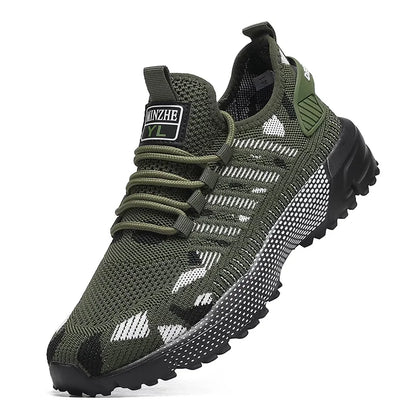 Mens All Season Breathable Mesh Sports Shoes Casual Stylish Non Slip EVA Sole Lace Up for Running Walking Outdoor Activities