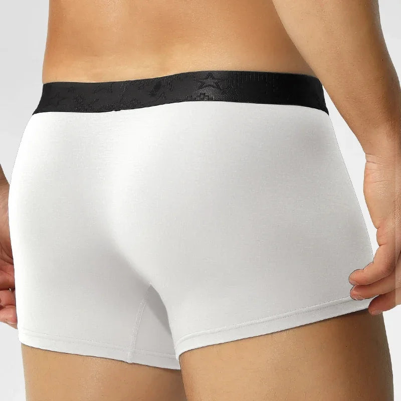 3-delade boxershorts för fitness, stretchigt och andningsbart tyg, fullt stöd för svettningar och stretchrörelser.