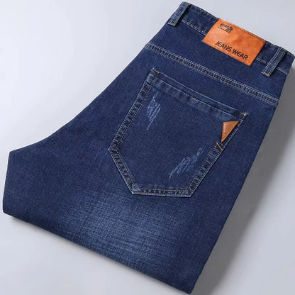 2026 Herr NYA Herrmode Affärsjeans Klassisk Stil Casual Stretch Slim Jeansbyxor Herrmärke Denimbyxor Svart Blå Mig