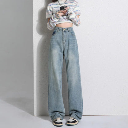 Baggy Jeans Dam Vida Ben Denimbyxor Y2K Estetiska Streetwear Lös Passform Retro Dammode Trendiga Casual Outfits Jeans