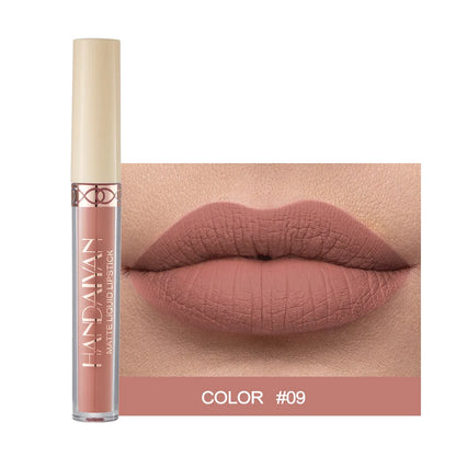 Vattenfast Nude Matt Flytande Läppstift Non-stick Cup Lip Toning Makeup Matte Red Lip Gloss Kosmetika Långvariga Läppstift Makeup
