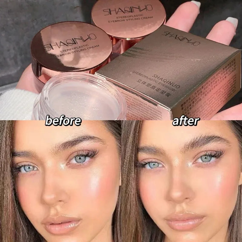 Tredimensionell ögonbrynsformande tvål ögonbrynsgel textur skapar naturliga ögonbryn stylingkräm vattentät snabbtorkande makeup