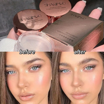 Tredimensionell ögonbrynsformande tvål ögonbrynsgel textur skapar naturliga ögonbryn stylingkräm vattentät snabbtorkande makeup