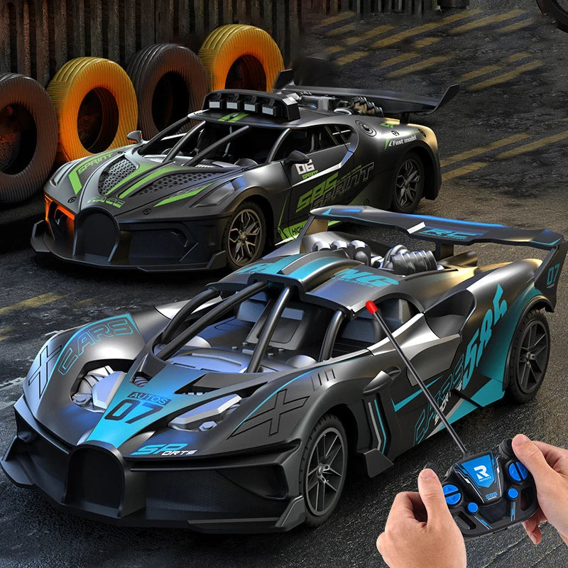 Rc-bil 4-kanalig höghastighets fjärrstyrd driftbil racingbil elektrisk sportbil leksaksmodellleksaker för pojkar barn födelsedagspresent