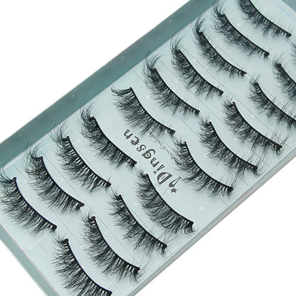 10/2 par minkögonfransar naturliga 3D-fransar falska lösögonfransar makeup dramatiska lösögonfransar grossist ögonfransförlängning makeup verktyg