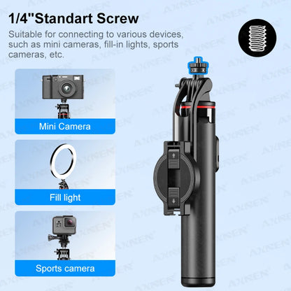 AXNEN C20 Magnetisk Selfie-Stativ Utdragbart För Mobiltelefonfotografering Med Fjärrkontroll 1/4" Gänga För Actionkamera Ringlampa