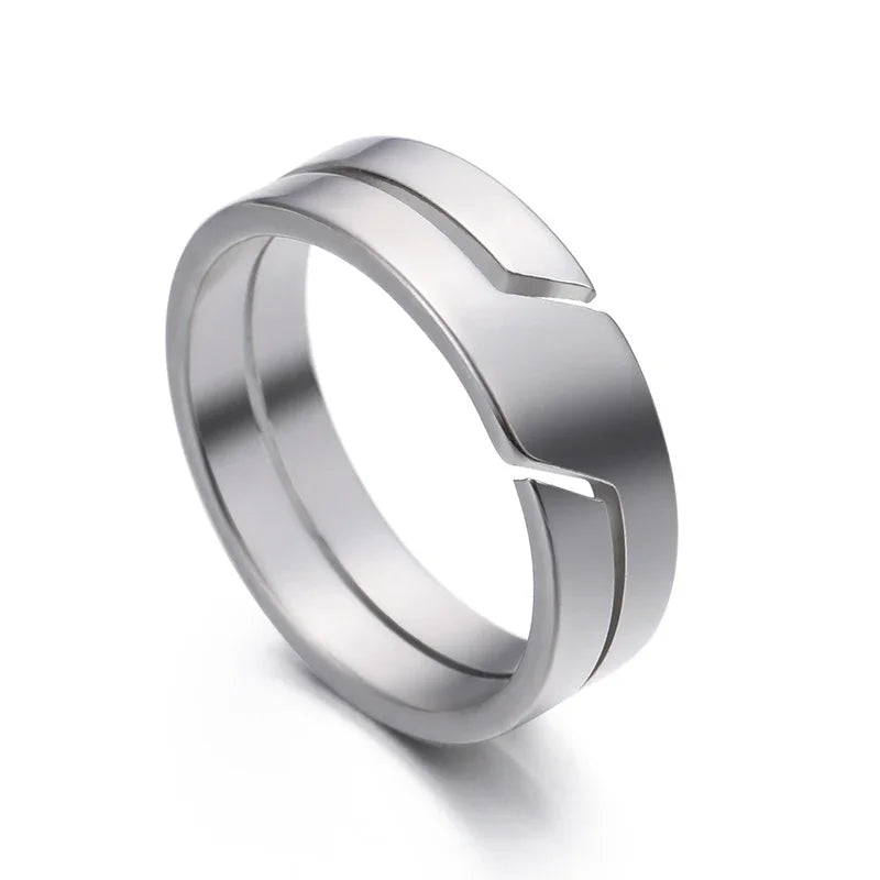 Skyrim Minimalistisk Ring för Herrar Kvinnor Rostfritt Stål Fingerringar Mode Par Smycken Vigselring Gåva Partihandel