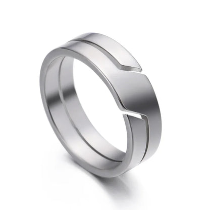 Skyrim Minimalistisk Ring för Herrar Kvinnor Rostfritt Stål Fingerringar Mode Par Smycken Vigselring Gåva Partihandel