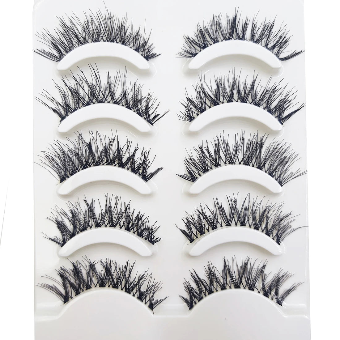 Naturliga 3D Mink Lösögonfransar, Makeup Lösögonfransar, Faux Cils, Makeup Skönhetsverktyg, Partihandel, 5 Par