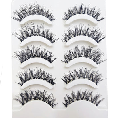 Naturliga 3D Mink Lösögonfransar, Makeup Lösögonfransar, Faux Cils, Makeup Skönhetsverktyg, Partihandel, 5 Par