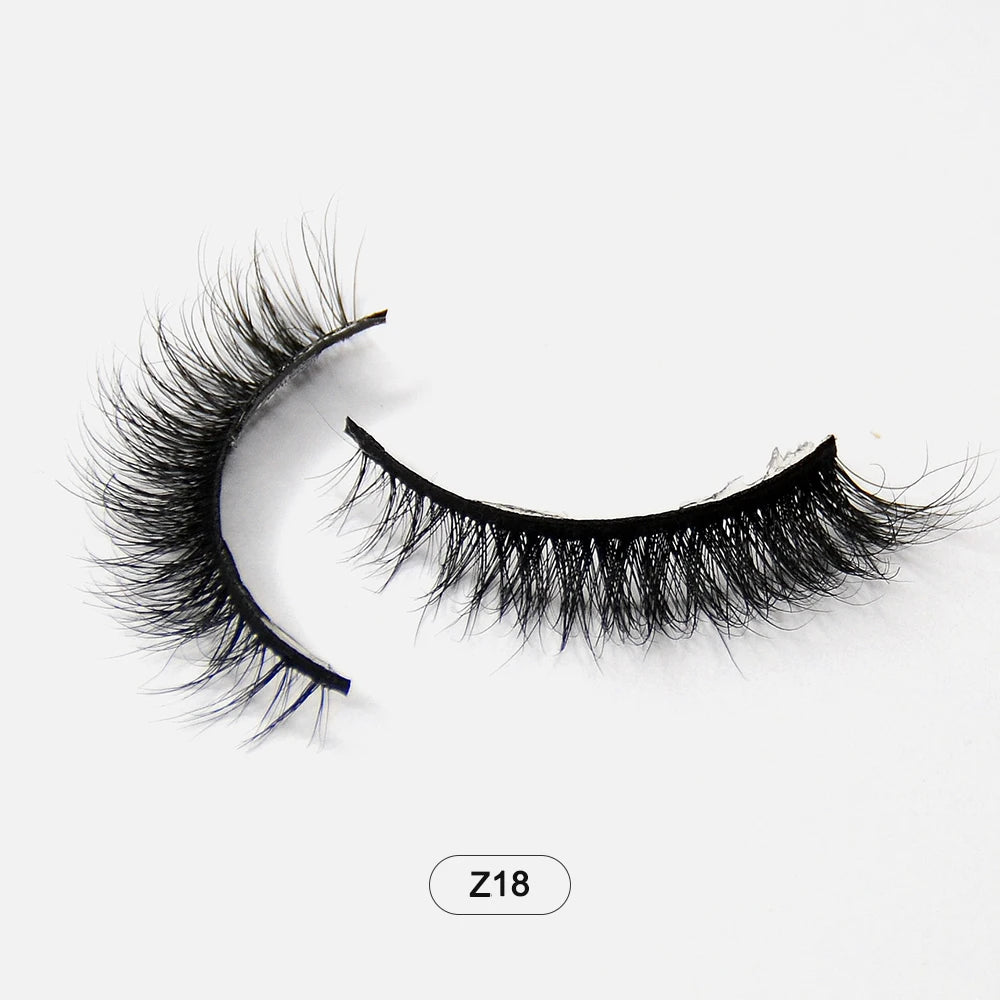 Makeup Minkfransar Fluffiga Mjuka Hela Lösögonfransar Naturliga Lösögonfransar Wispy Lash Extension