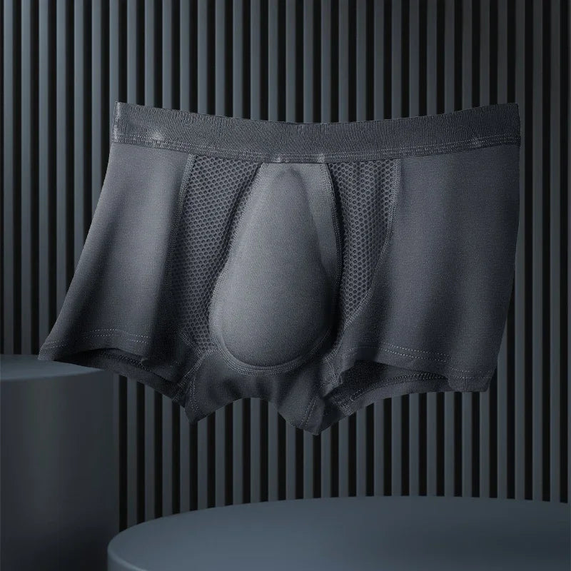 3-delade boxershorts för fitness, stretchigt och andningsbart tyg, fullt stöd för svettningar och stretchrörelser.