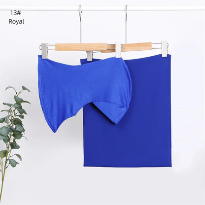Elegant elastisk direkt hijab enfärgad chiffong hijab-set för kvinnor, modalpullover, bandana, tunn, andningsbar, mjuk och mysig halsduk