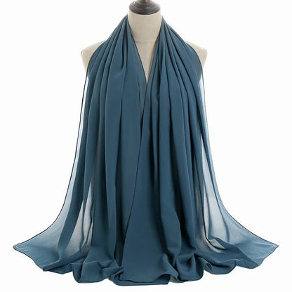 Ramadan Islamisk Instant Bubble Chiffong Sjal Halsduk Dam Huvudbonad Kvinnor Hijabs Halsdukar Bufandas Muslimsk Slöja Hijab Snood 180*70cm