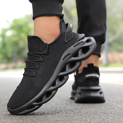 Sommar Herr Casual Sport Löparskor Andningsbara Lätta Sneakers Utomhus Mesh Svart Atletisk Jogging Tennis Vandring Skor