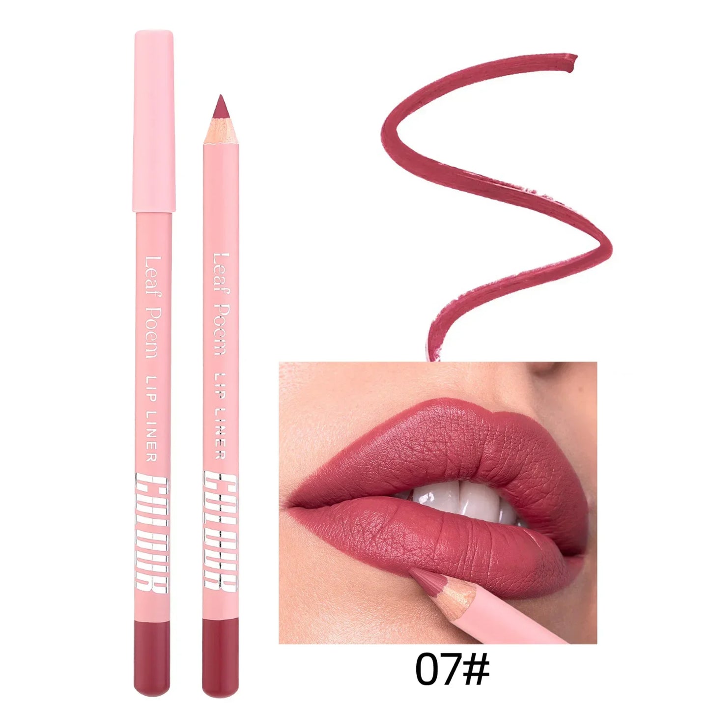 Läppstift Läppenna Set Matt Sammet Läppenna Kontur Makeup Sexigt Rött Läppstift Långvarigt Skönhetsmedel