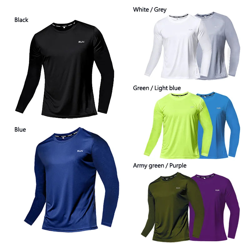 Sommar Issilk Långärmad T-shirt Herr 2023 Ny Snabbtorkande Andningsbar Luftkonditionering Utomhus Solskydd Löpning Ytterkläder
