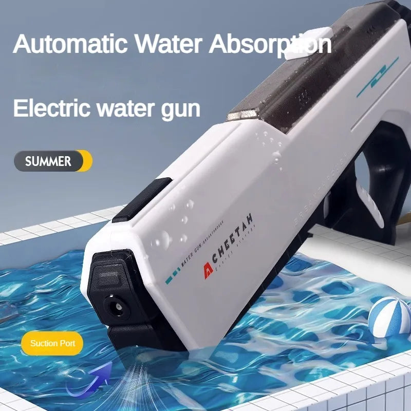 Absorberar automatiskt vatten Högtrycks Elektrisk Vattenpistol Leksaker För Barn Sommar Utomhus Pool Slåssspel Barn Vattenpistol Gåva